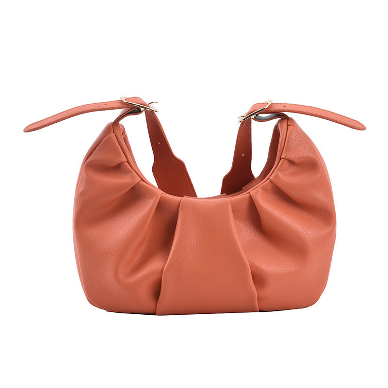 Women's New Fashion Pleated One Shoulder Cloud Messenger Bag