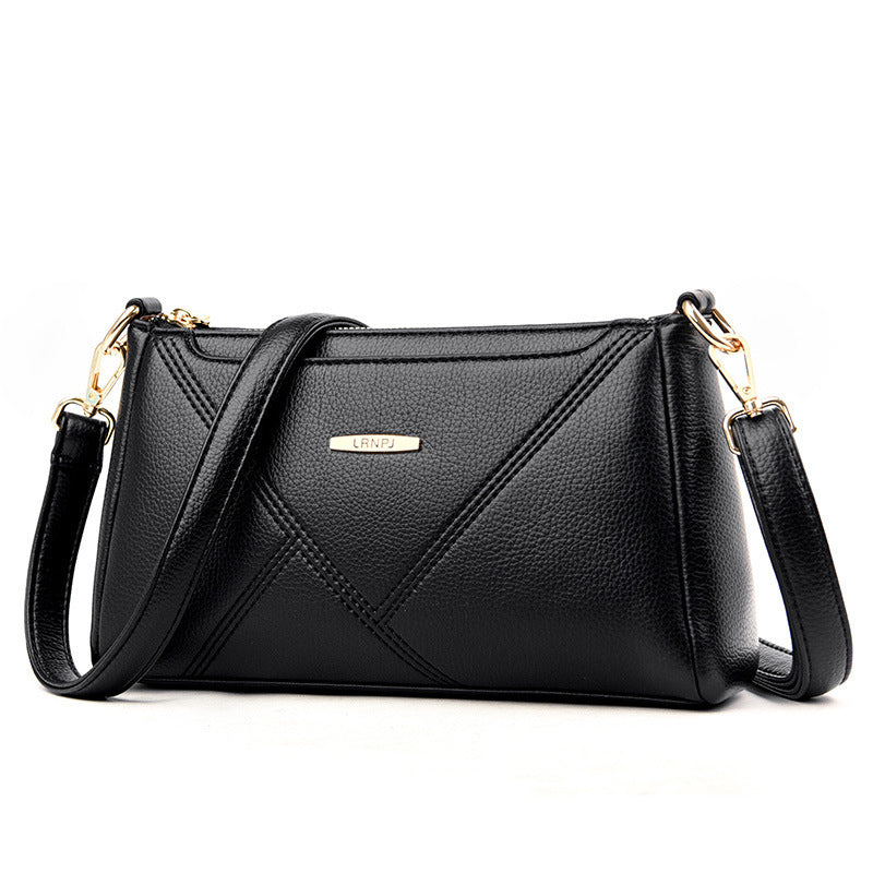 Texture Soft Leather Crossbody Bag Fashion Lady